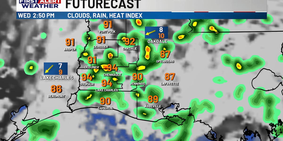 First Alert Forecast: Warm, muggy pattern expected with daily rain chances; no tropical threats at this time
