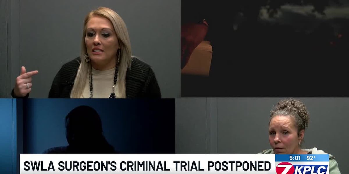 SWLA surgeon's criminal sexual battery trial postponed