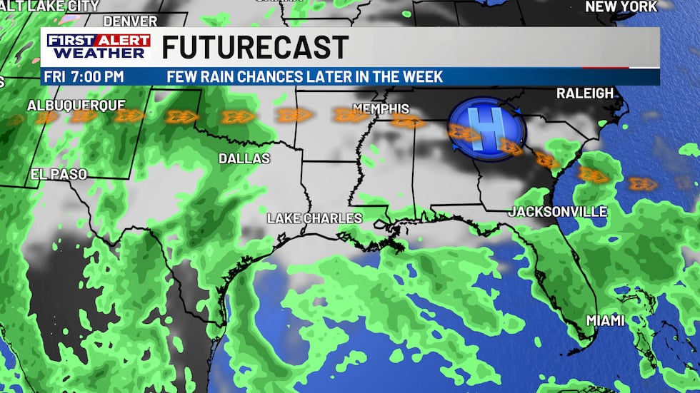 Showers and downpours return for late week and the weekend