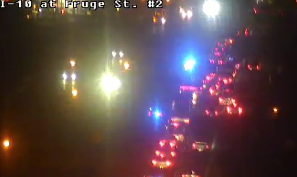 Vehicle accident causing traffic along I-10W near Enterprise Blvd.