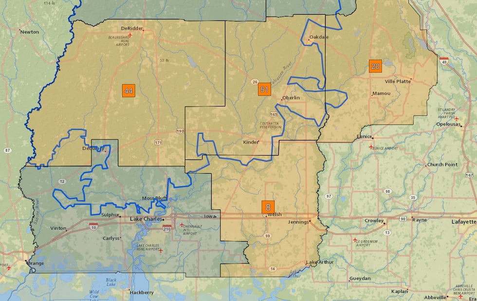 Swla State Map SWLA power outages dip