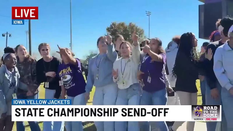 Iowa football team leaves for first-ever championship game