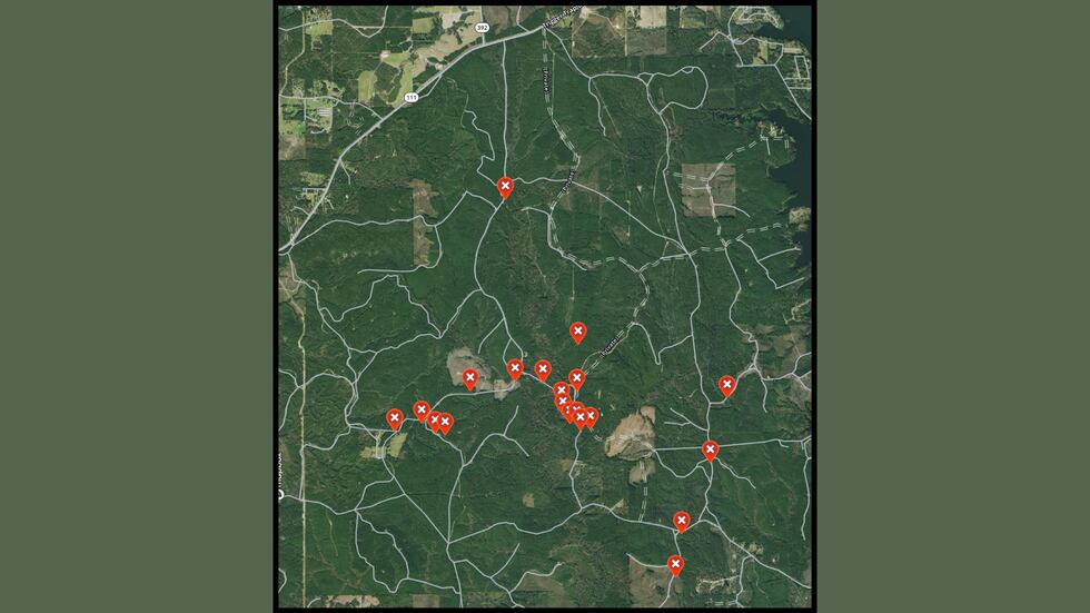 The Sundown Fire Department has released a map of arson fires in the Camp Baker area of Vernon...