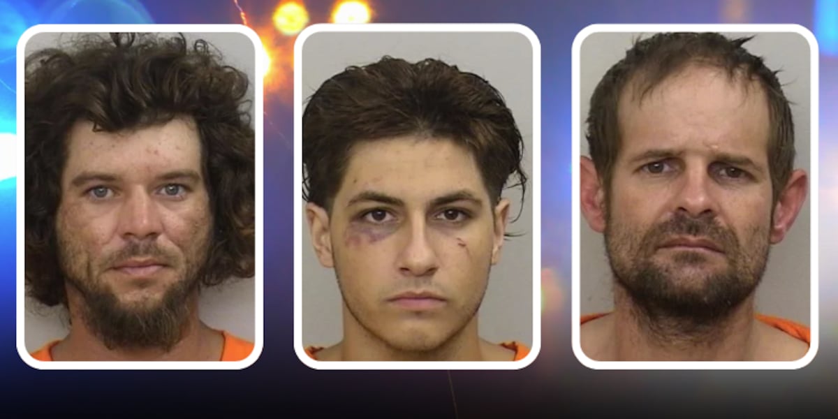 Three men accused of dirt bike thefts and burglaries in Moss Bluff