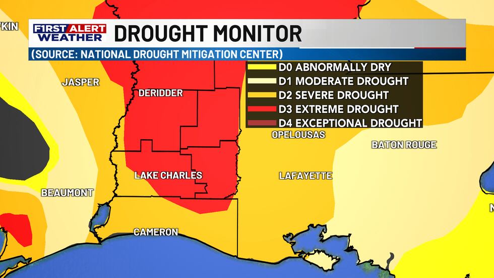 Drought conditions continue to grow across SWLA