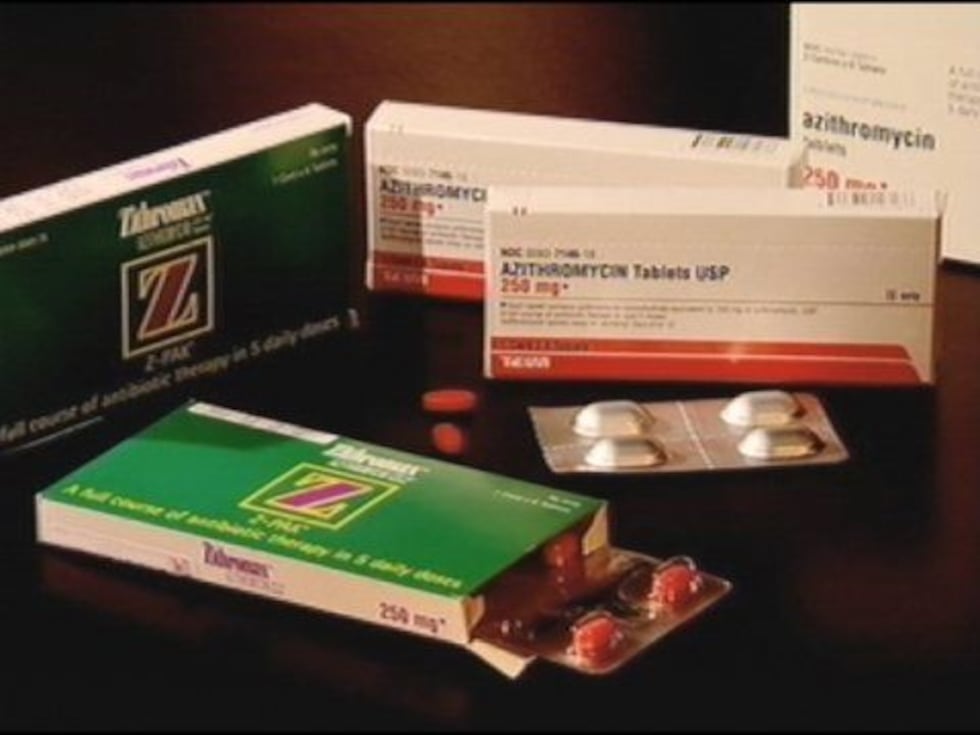 Z Pak Sample Rx Warning for popular antibiotic, Z-PAK