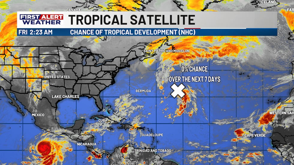 No issues in the tropics as it remains quiet