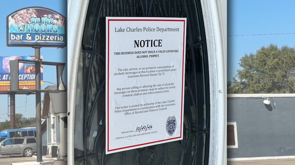 On the Rocks, a bar and grill on McNeese Street, has had their liquor license temporarily...