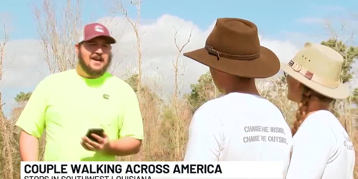 Paige Roust Couple walking across America shares their experience in Louisiana