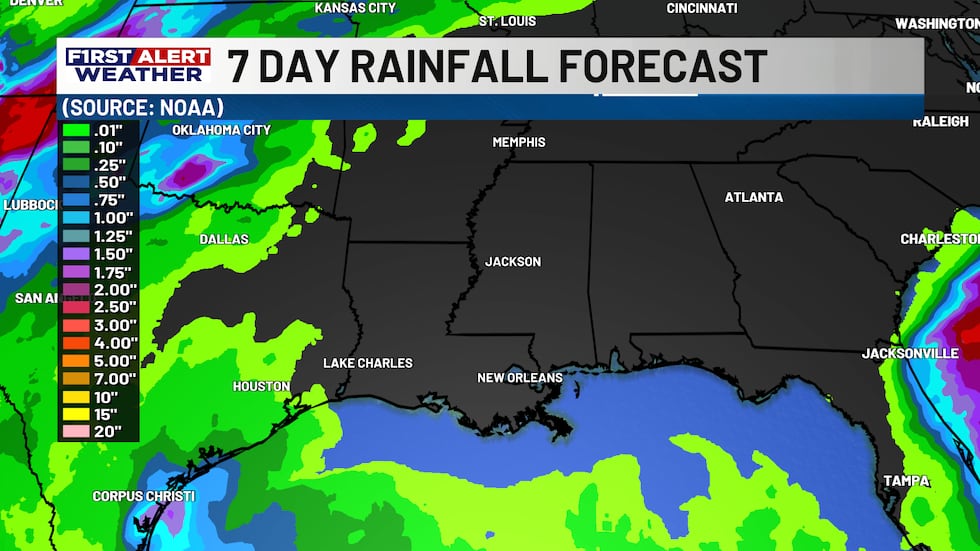 Not much rain expected over the next week