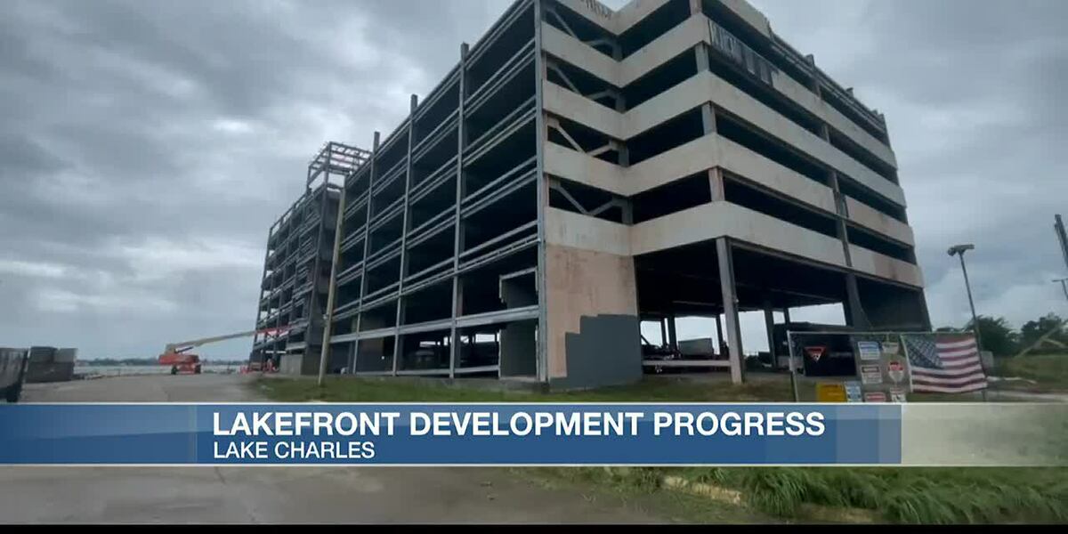 Lakefront development construction underway