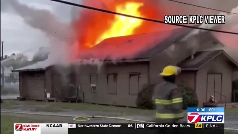 A KPLC viewer shot video of firefighters battling the aggressive fire on Curtis Street earlier...