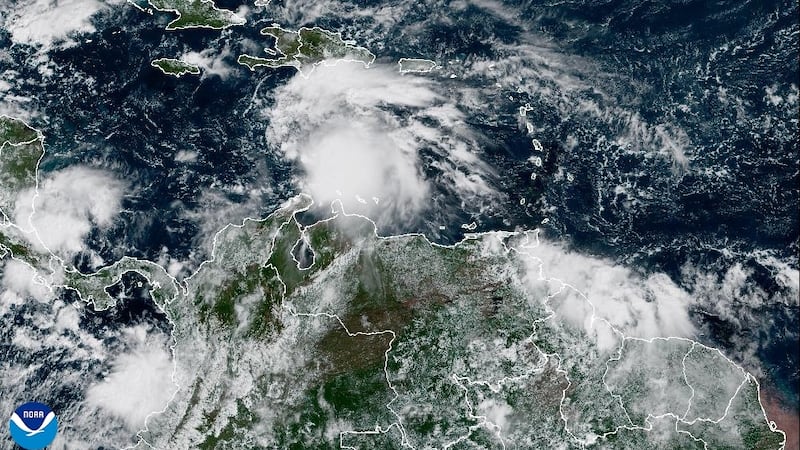 Tropical Storm Melissa formed in the Caribbean Sea on Tuesday.