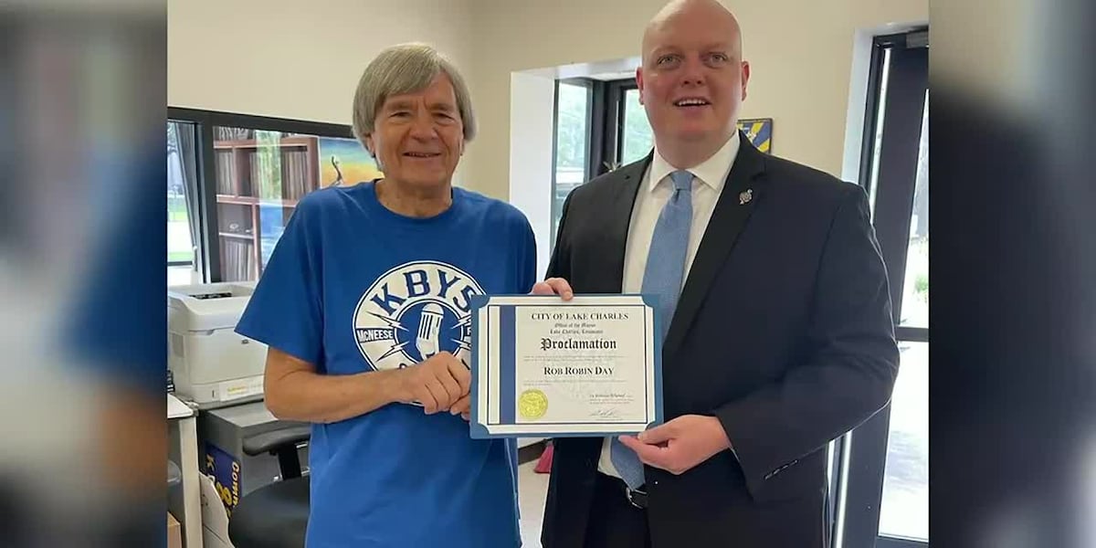 Rob Robnir City of Lake Charles proclaims today “Rob Robin Day”
