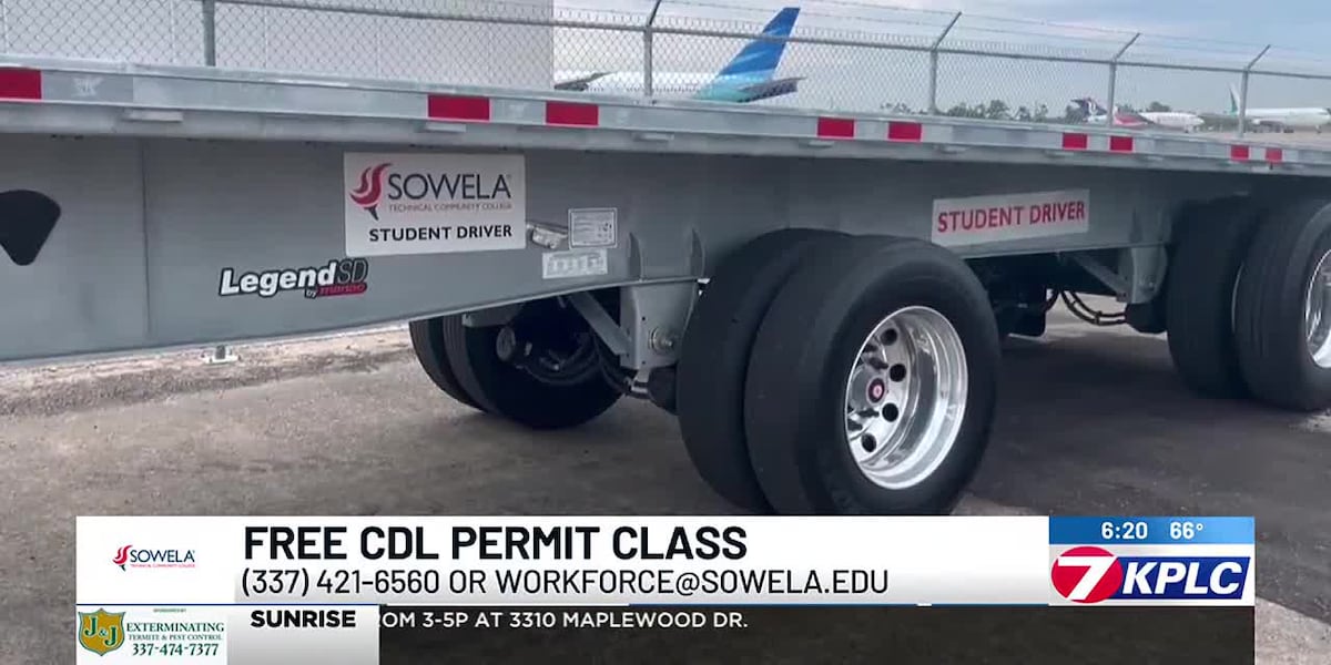 SOWELA offering free CDL permit class