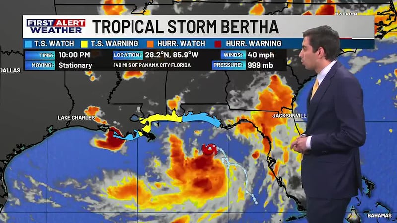 Tracking more high heat as well as Tropical Storm Bertha, with the heat being the bigger issue...