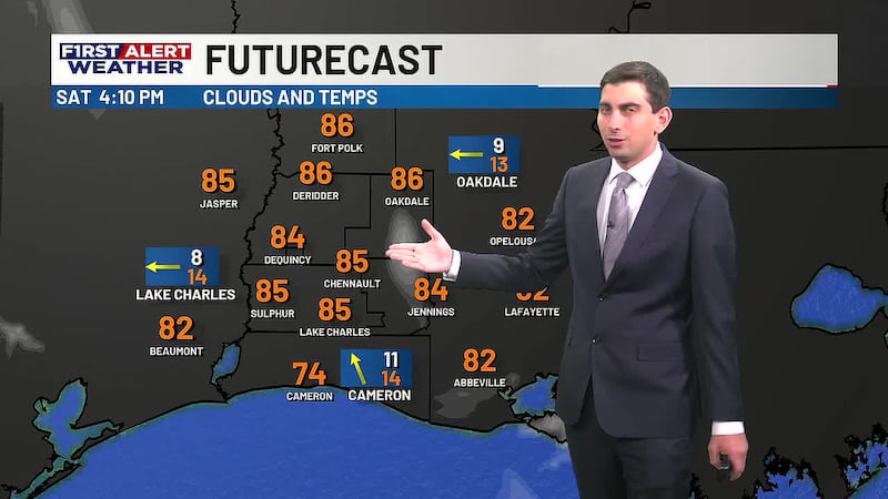 Pleasant weekend weather is expected though much-needed rain still isn't expected soon.