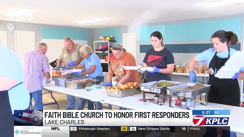 Faith Bible Church in Lake Charles will serve hundreds of free jambalaya lunches to honor...